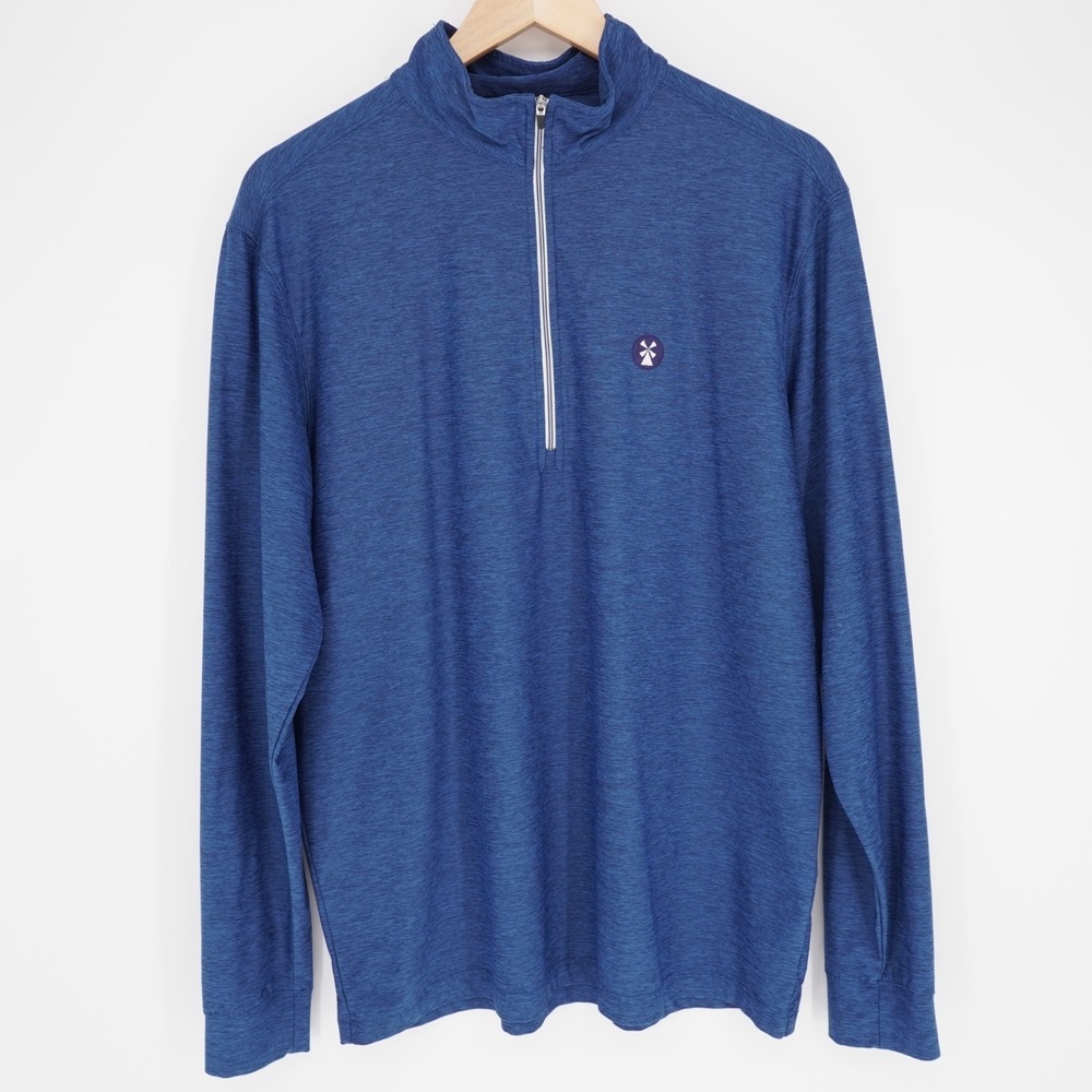 Straight Down Golf Quarter Zip Pullover Mens M Blue Athleisure Performance Wear